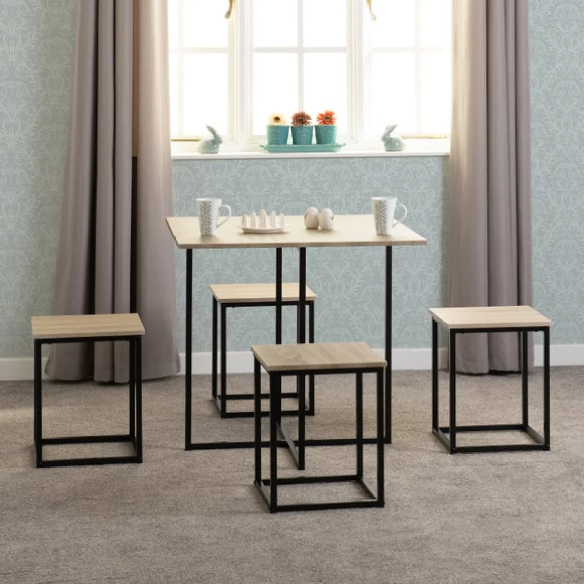 Kent Stowaway Dining Set with 4 Stools – image 1