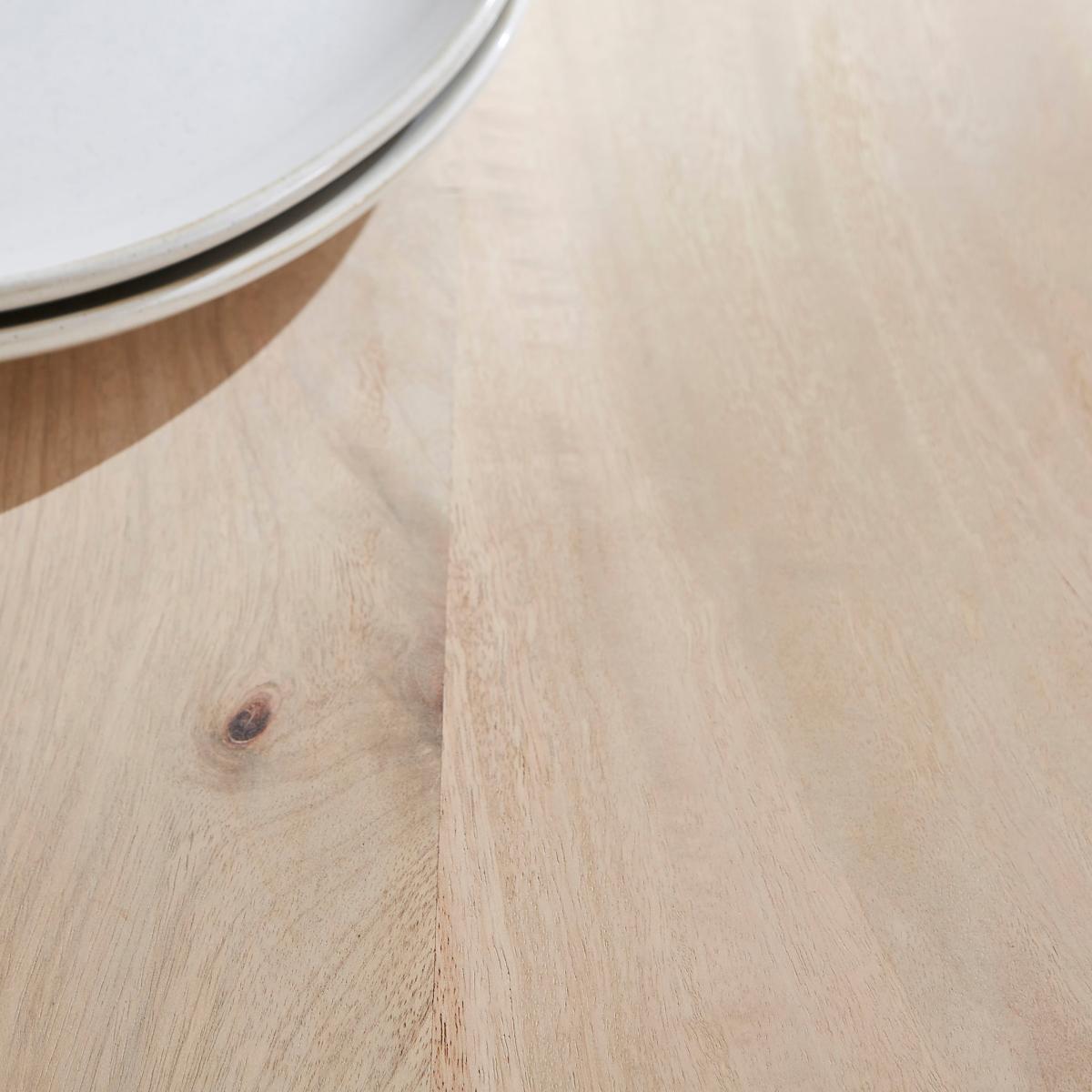 Bridget Round Dining Table with 4 Adora Mango Wood Dining Chairs Natural – image 4