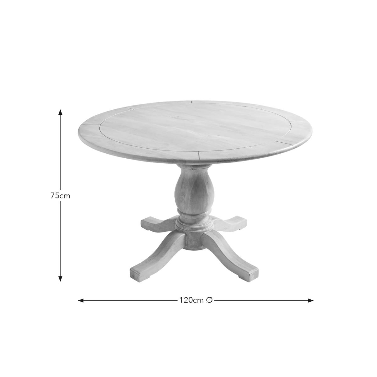 Bridget Round Dining Table with 4 Adora Mango Wood Dining Chairs Natural – image 7