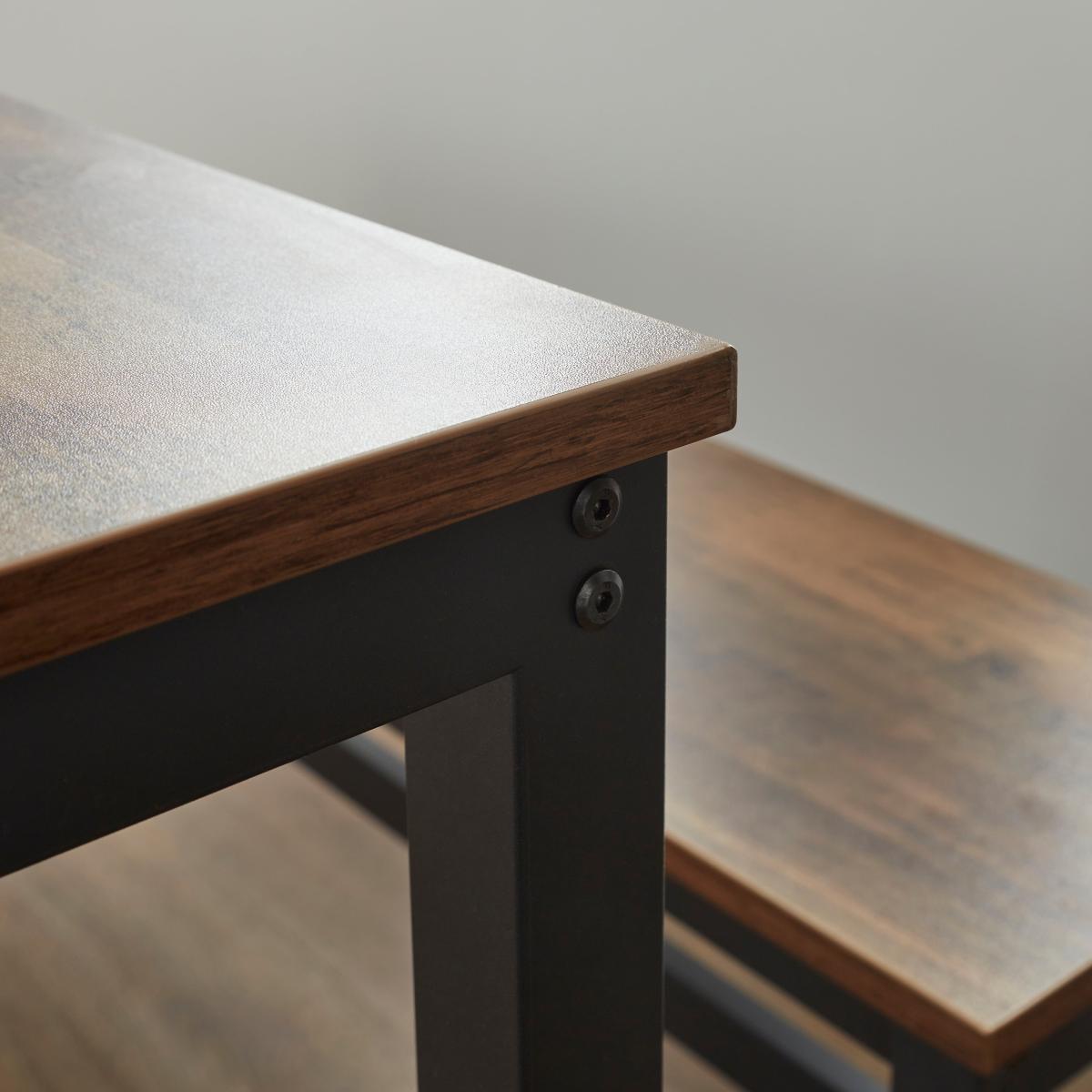 Fulton 6 Seater Dining Bench Set Pine – image 4