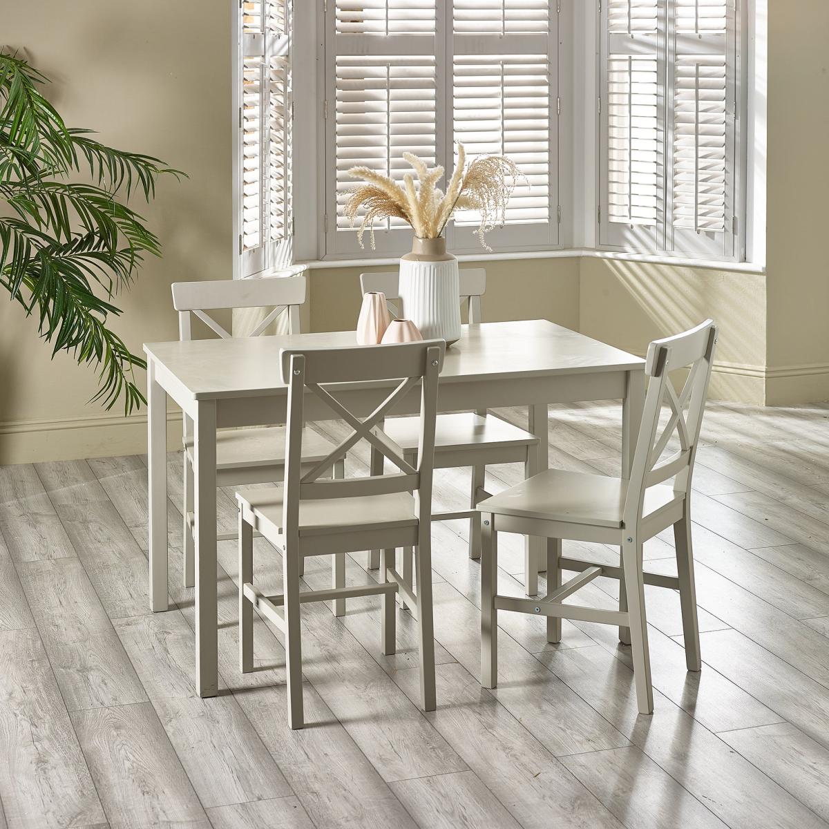 Malaren 4 Seater Dining Set, Grey Grey – image 2