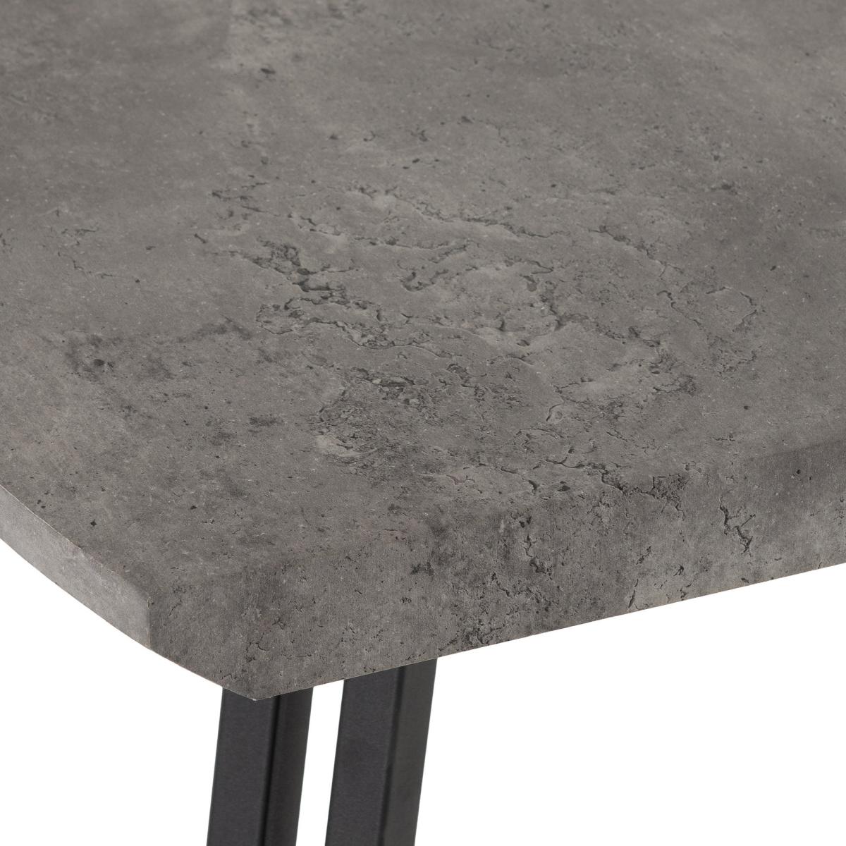 Quebec Wave Concrete Effect Dining Set Grey – image 6