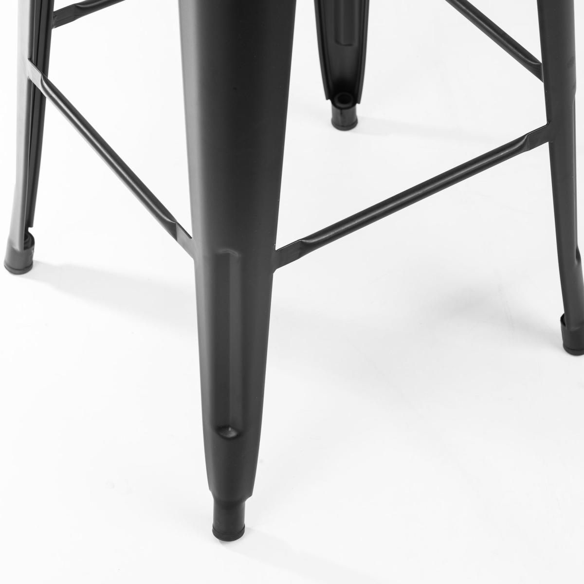 Dalston Round Bar Table with 2 Grafton Stools, Brown Brown/Black – image 7