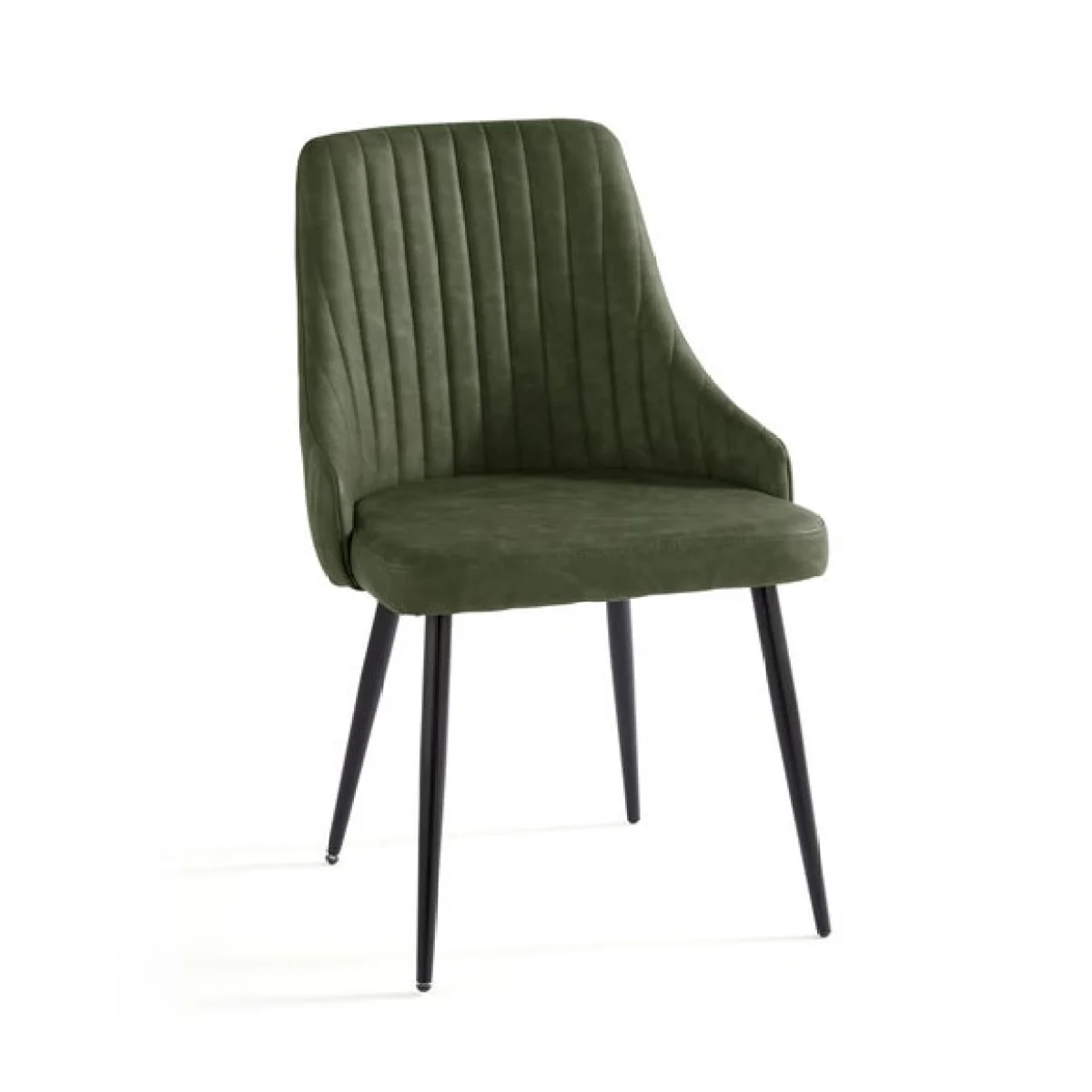 Brayden 4 Seater Round Dining Table with 4 Shea Olive Faux Leather Dining Chairs – image 7