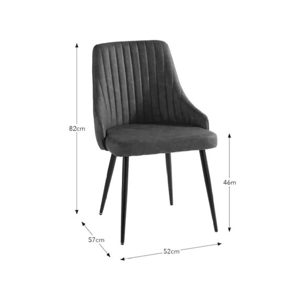 Brayden 4 Seater Round Dining Table with 4 Shea Olive Faux Leather Dining Chairs – image 9