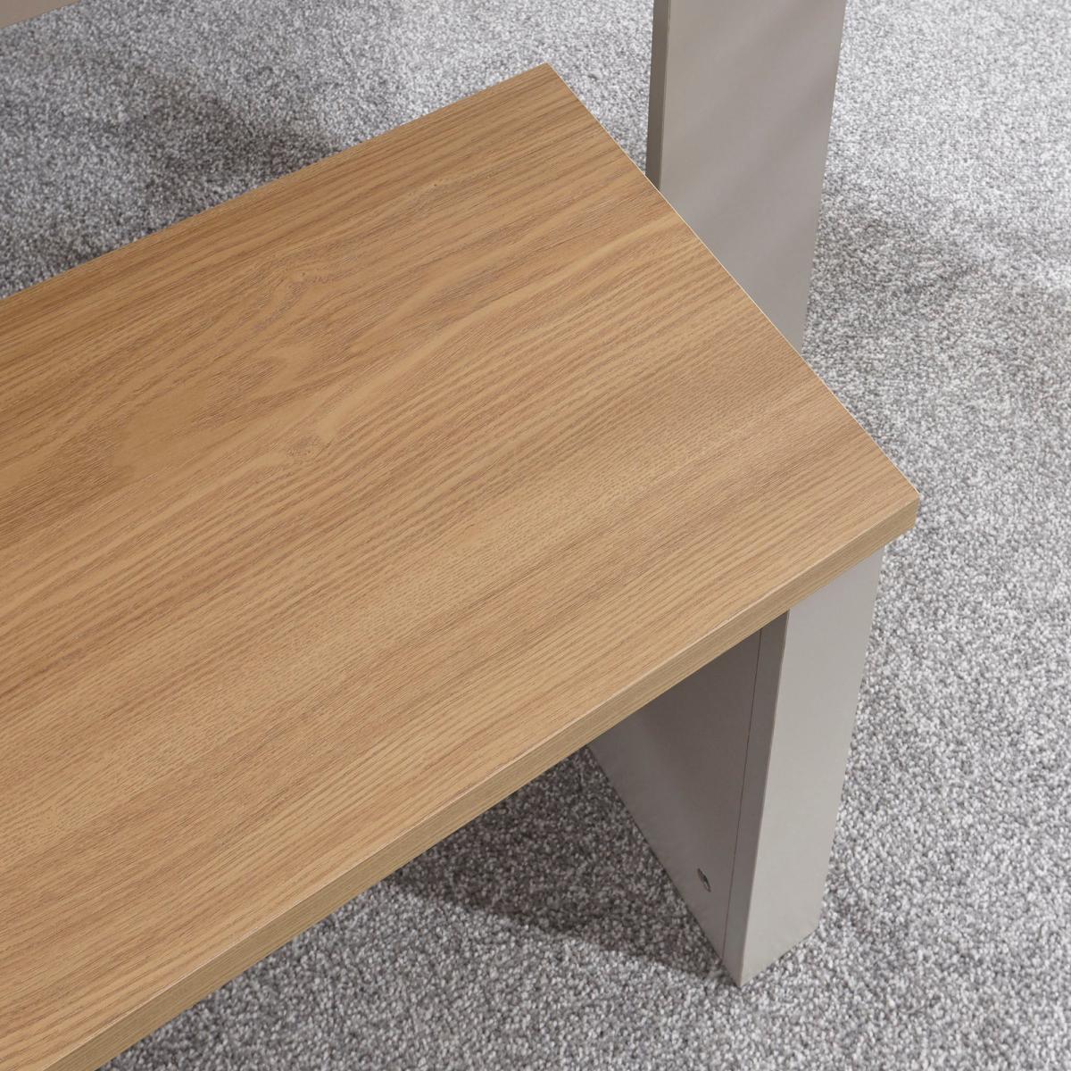Lancaster 120cm Dining Table and Bench Set Grey – image 10