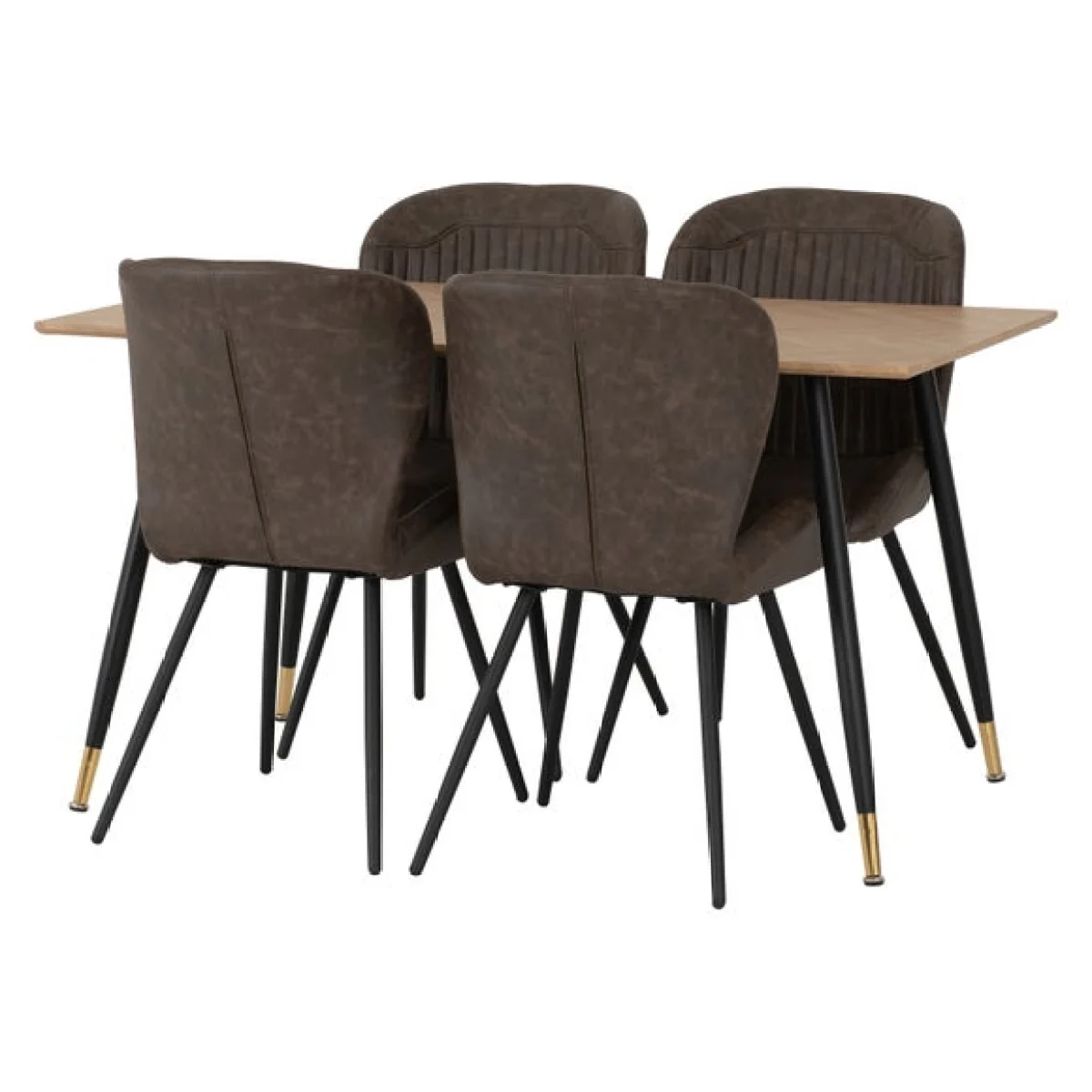 Hamilton & Quebec 4 Seater Dining Table with 4 Dining Chairs – image 3