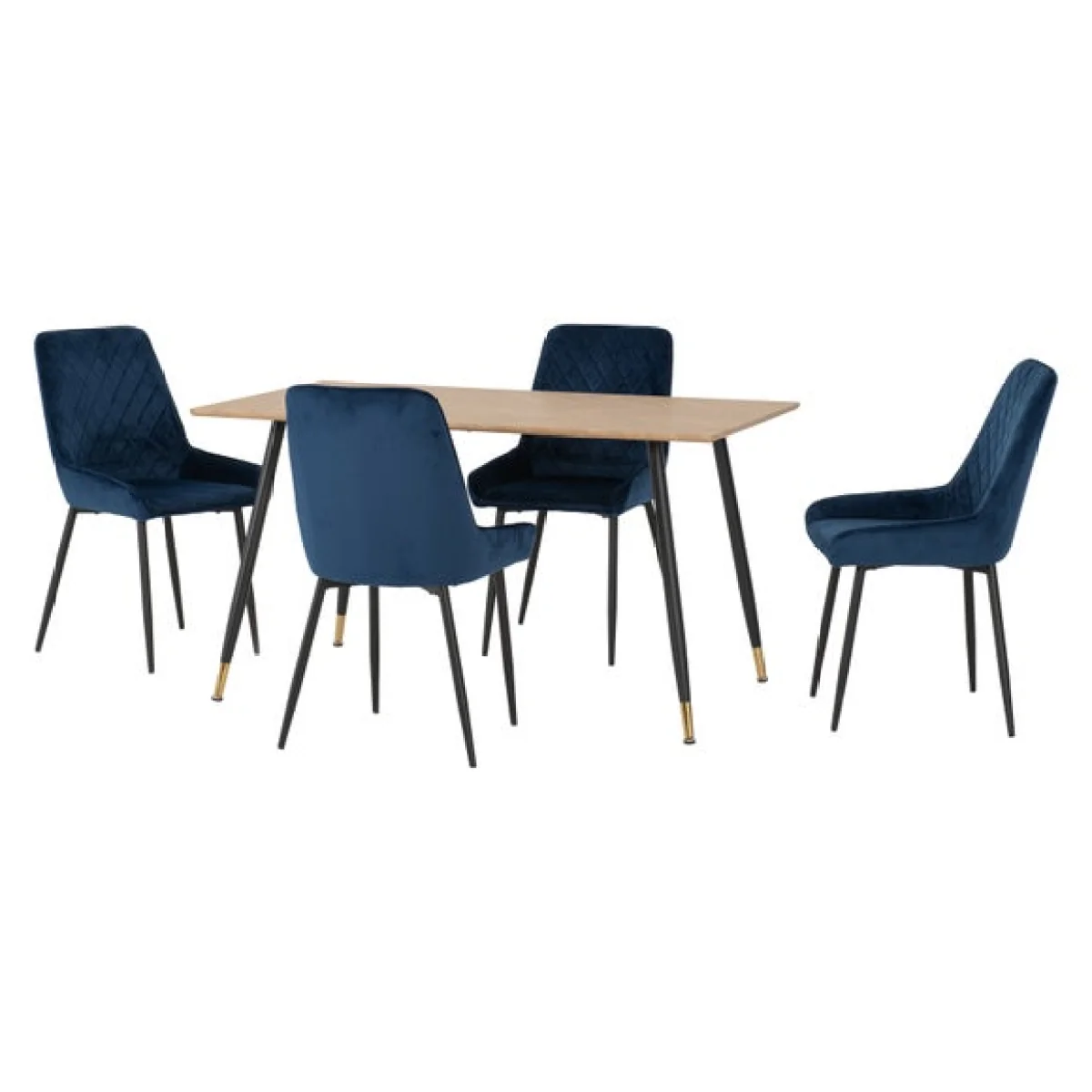 Hamilton & Avery 4 Seater Dining Table with 4 Dining Chairs – image 2