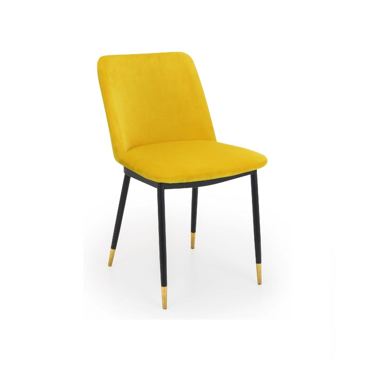 Holland Round Pedestal Dining Set with 2 Delaunay Chairs Mustard – image 4