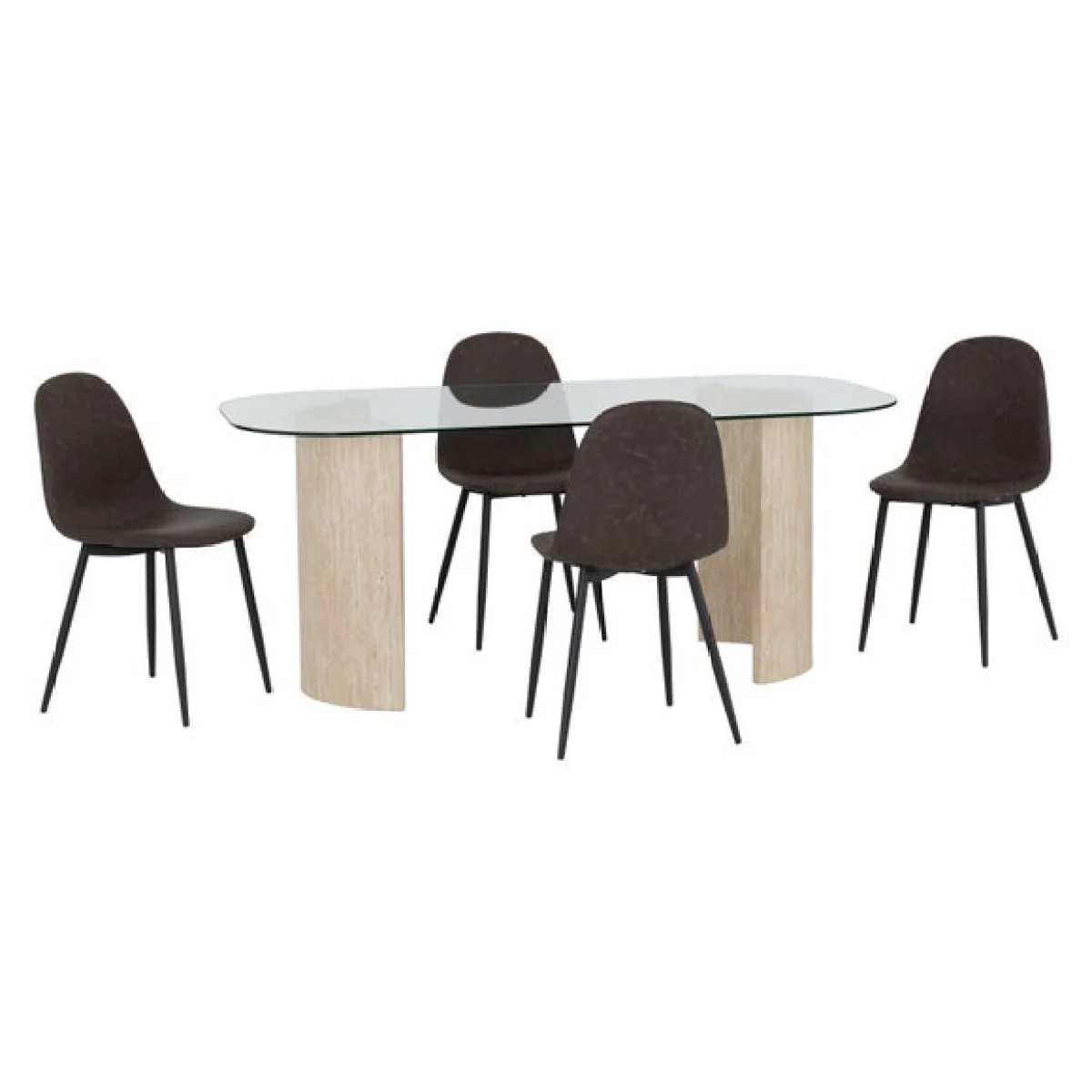 Modena & Athens Dining Table with 4 Chairs – image 2