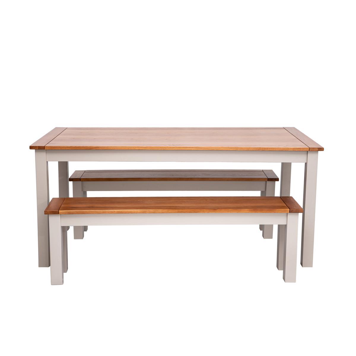 Clifford Large Dining Bench Set Grey – image 2