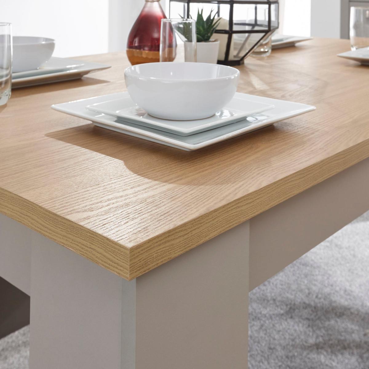Lancaster 150cm Dining Table and Bench Set Grey and Brown – image 9