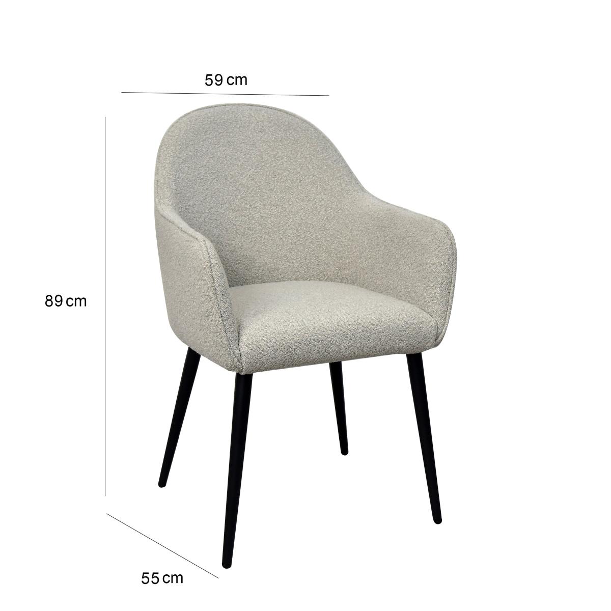 Indus Valley Zen Dining Table With 6 Boucle Stone Chairs – image 8