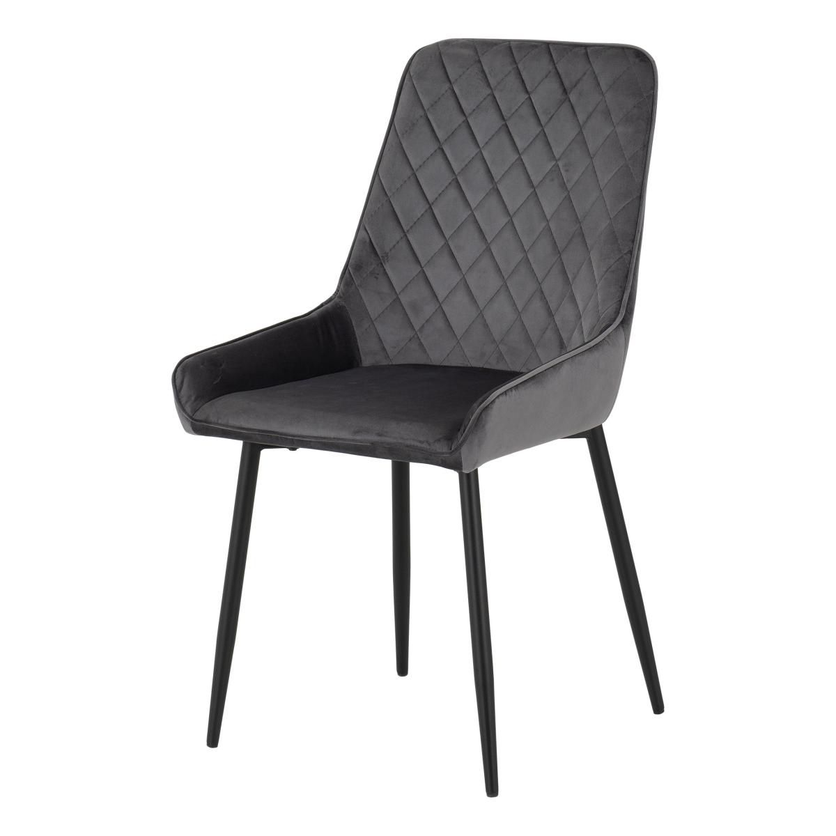 Athens Rectangular Concrete Effect Dining Table with 4 Avery Grey Dining Chairs Grey – image 3