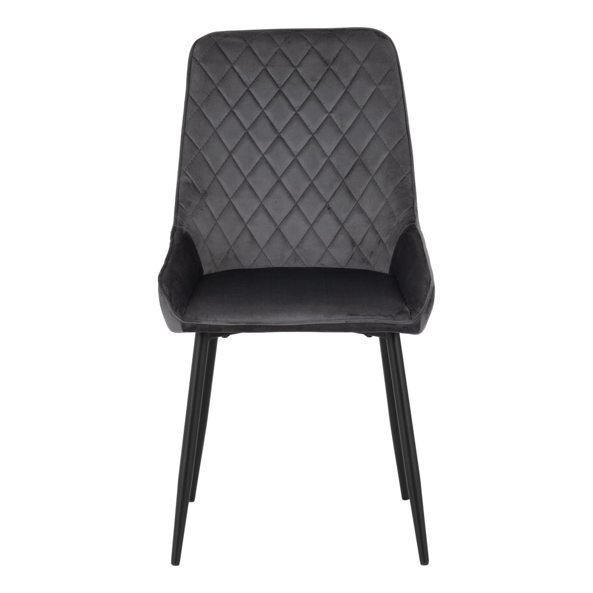 Athens Rectangular Concrete Effect Dining Table with 4 Avery Grey Dining Chairs Grey – image 4