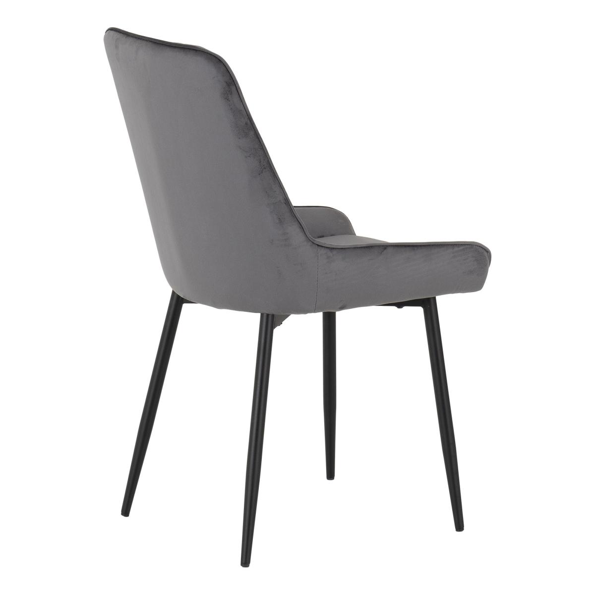 Athens Rectangular Concrete Effect Dining Table with 4 Avery Grey Dining Chairs Grey – image 7