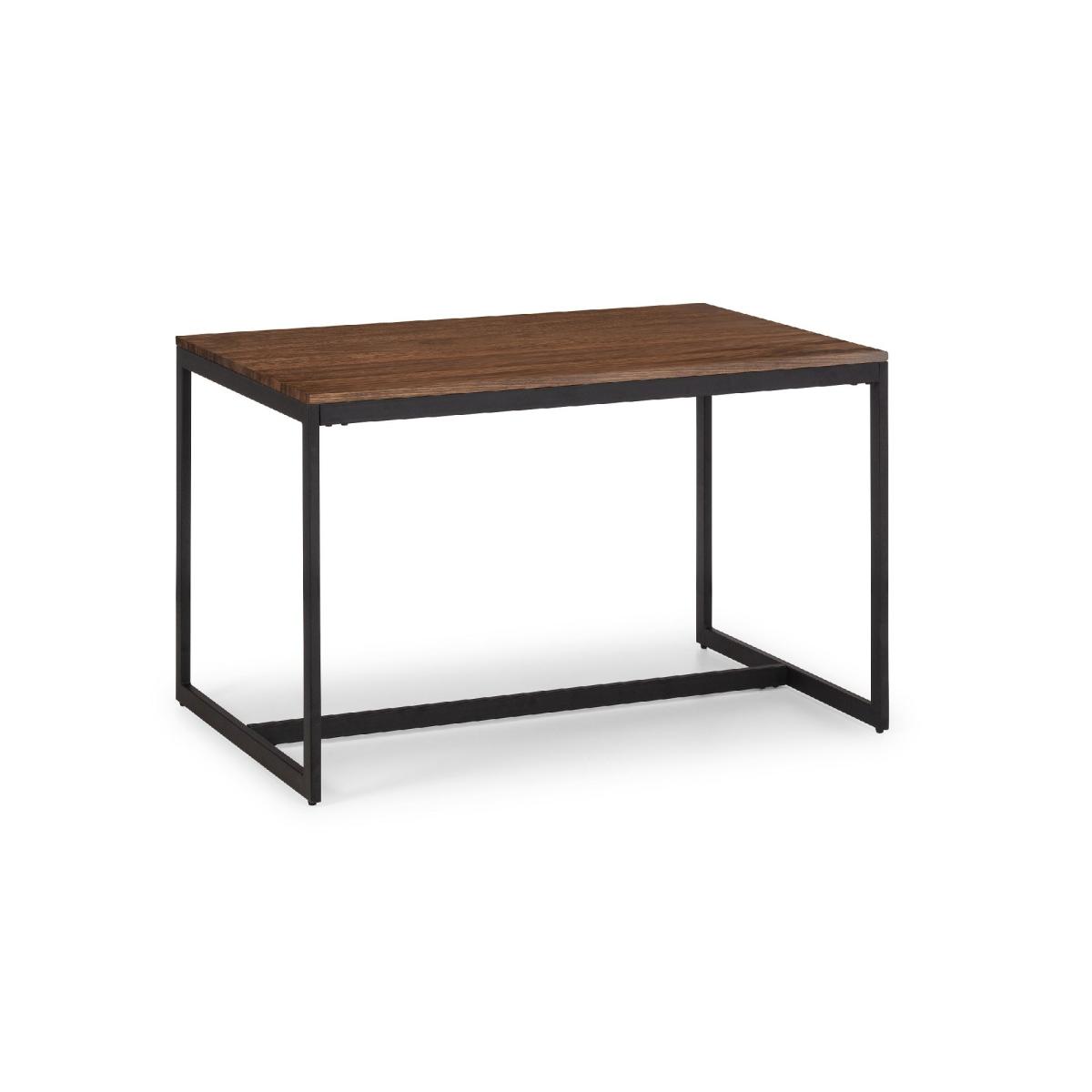 Tribeca Rectangular Walnut Dining Table with 4 Jazz Black Chairs Brown – image 2