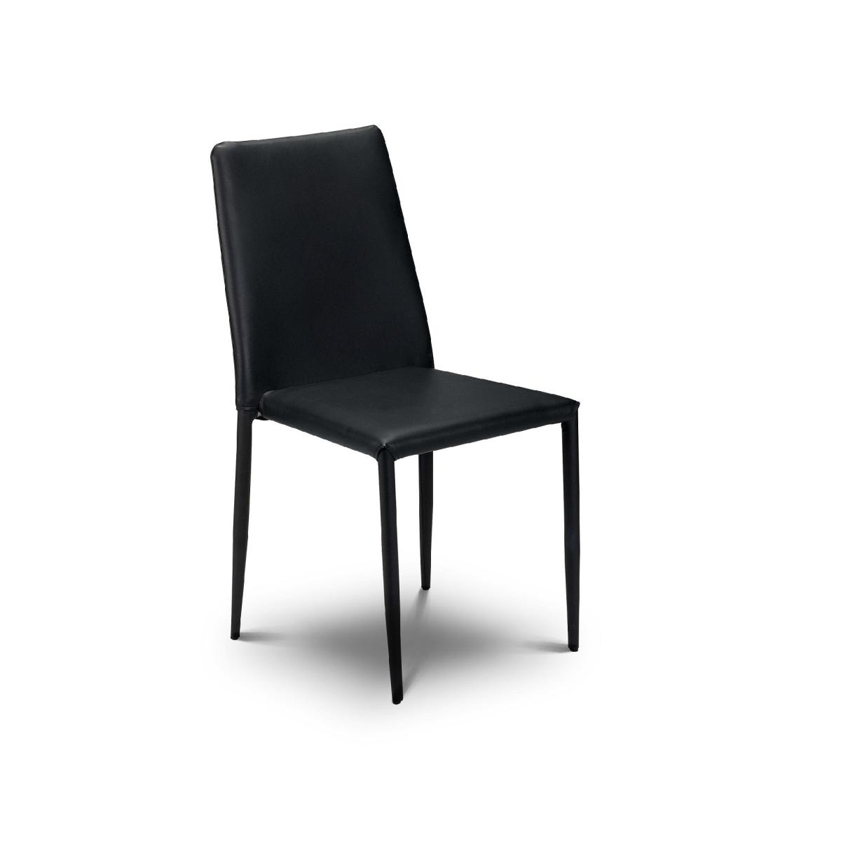 Tribeca Rectangular Walnut Dining Table with 4 Jazz Black Chairs Brown – image 3
