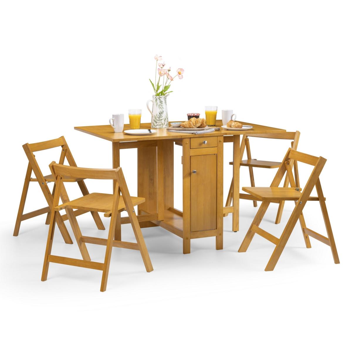 Return - Savoy 4 Seater Dining Set, Light Oak – image 2