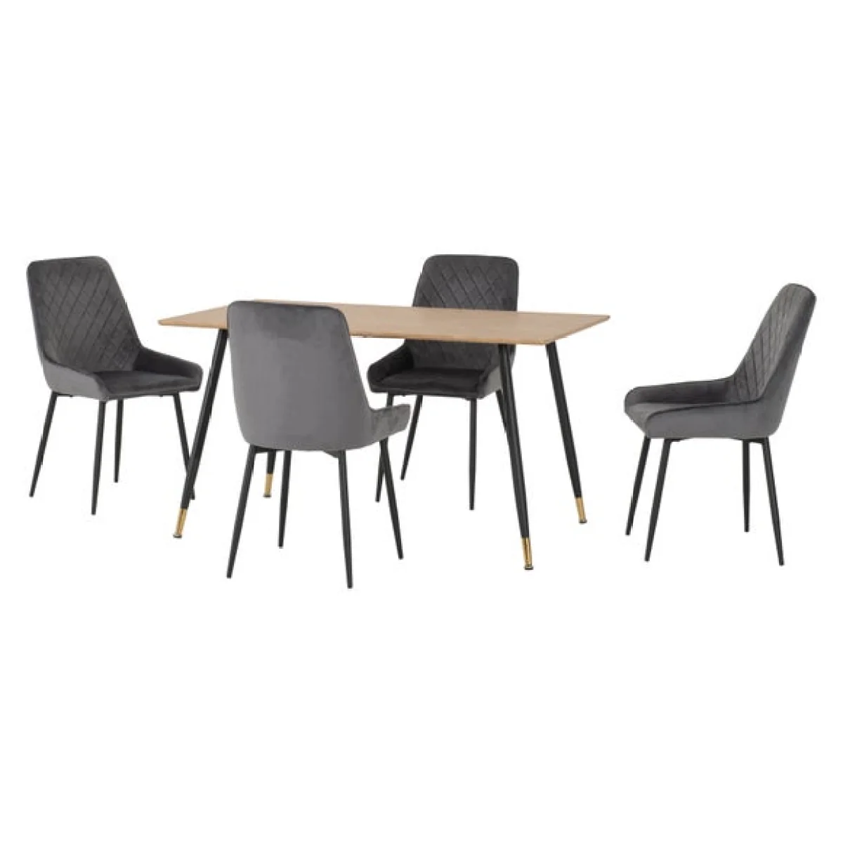 Hamilton & Avery 4 Seater Dining Table with 4 Dining Chairs – image 2