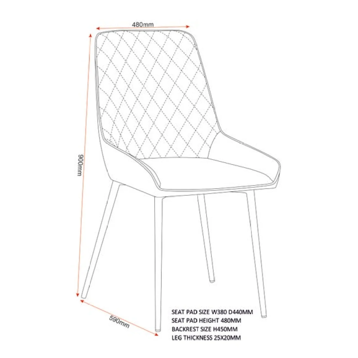 Hamilton & Avery 4 Seater Dining Table with 4 Dining Chairs – image 10