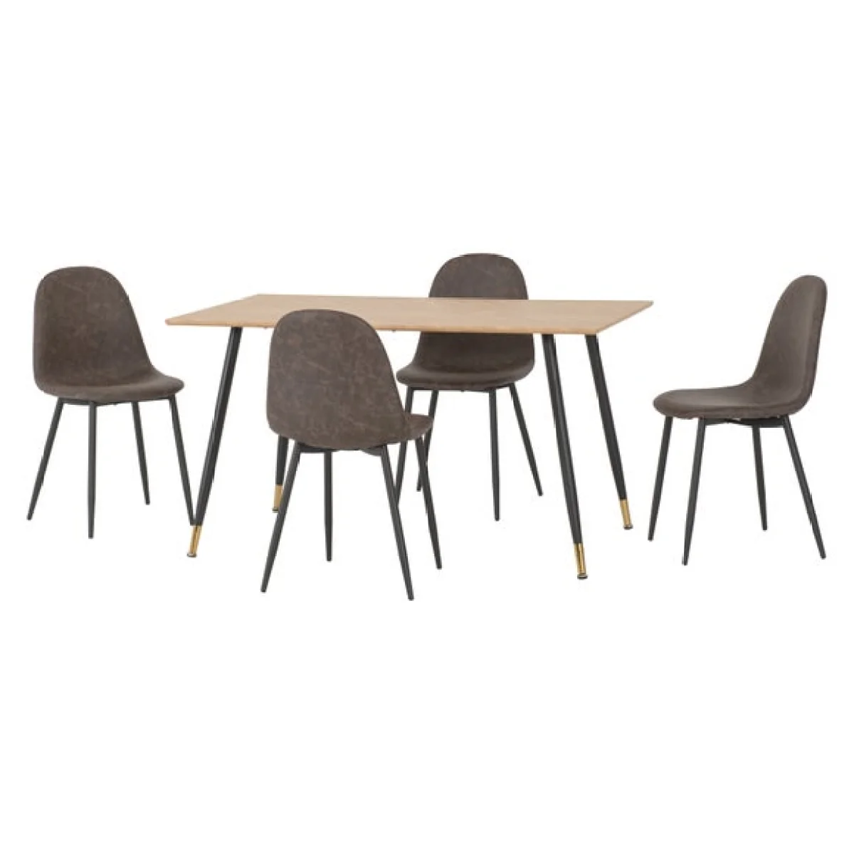 Hamilton & Athens 4 Seater Dining Table with 4 Dining Chairs – image 2