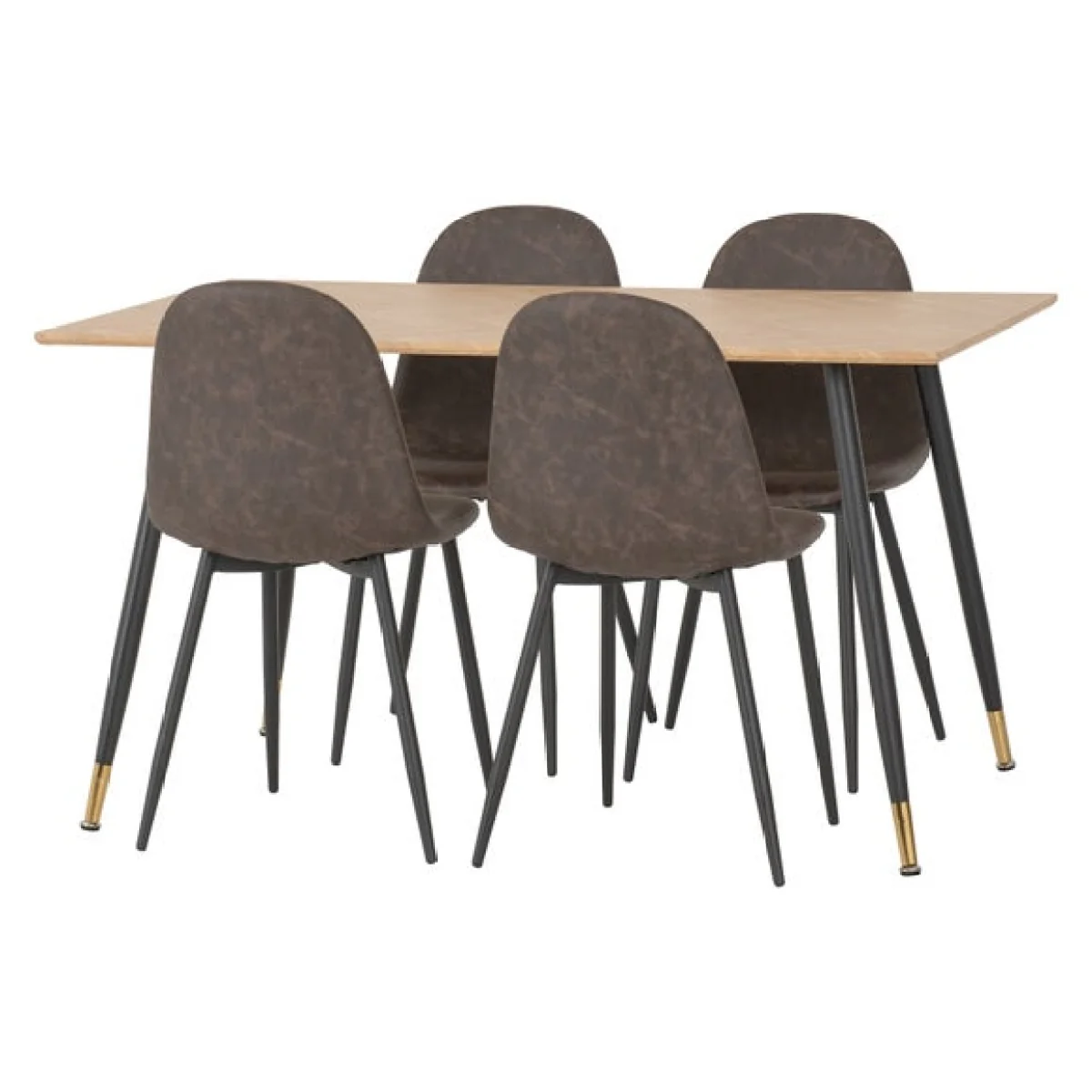 Hamilton & Athens 4 Seater Dining Table with 4 Dining Chairs – image 3