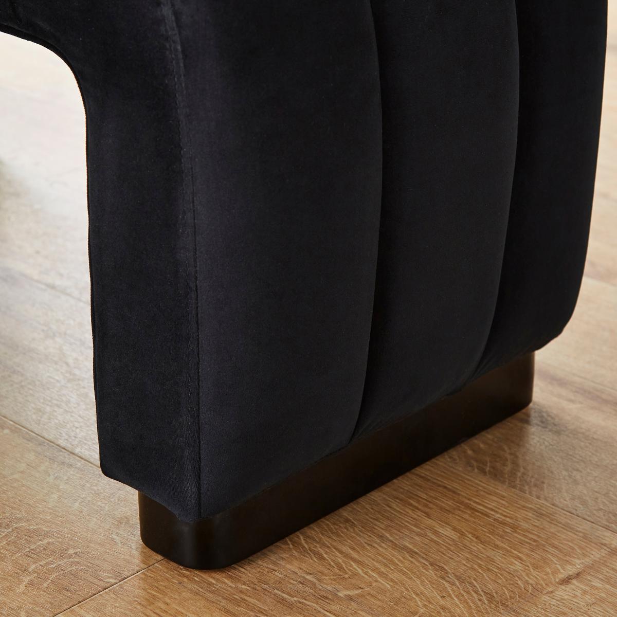 Hudson Rectangular Extendable Dining Table with Black Velvet Lucilla Dining Bench & Renata Dining Chairs – image 3