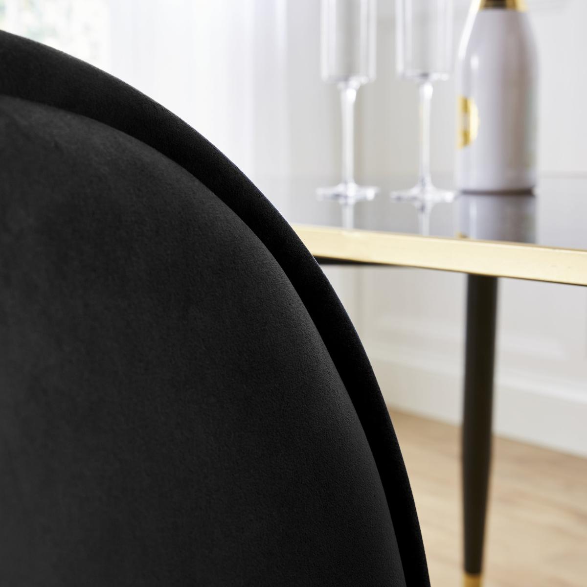 Hudson Rectangular Extendable Dining Table with Black Velvet Lucilla Dining Bench & Renata Dining Chairs – image 6