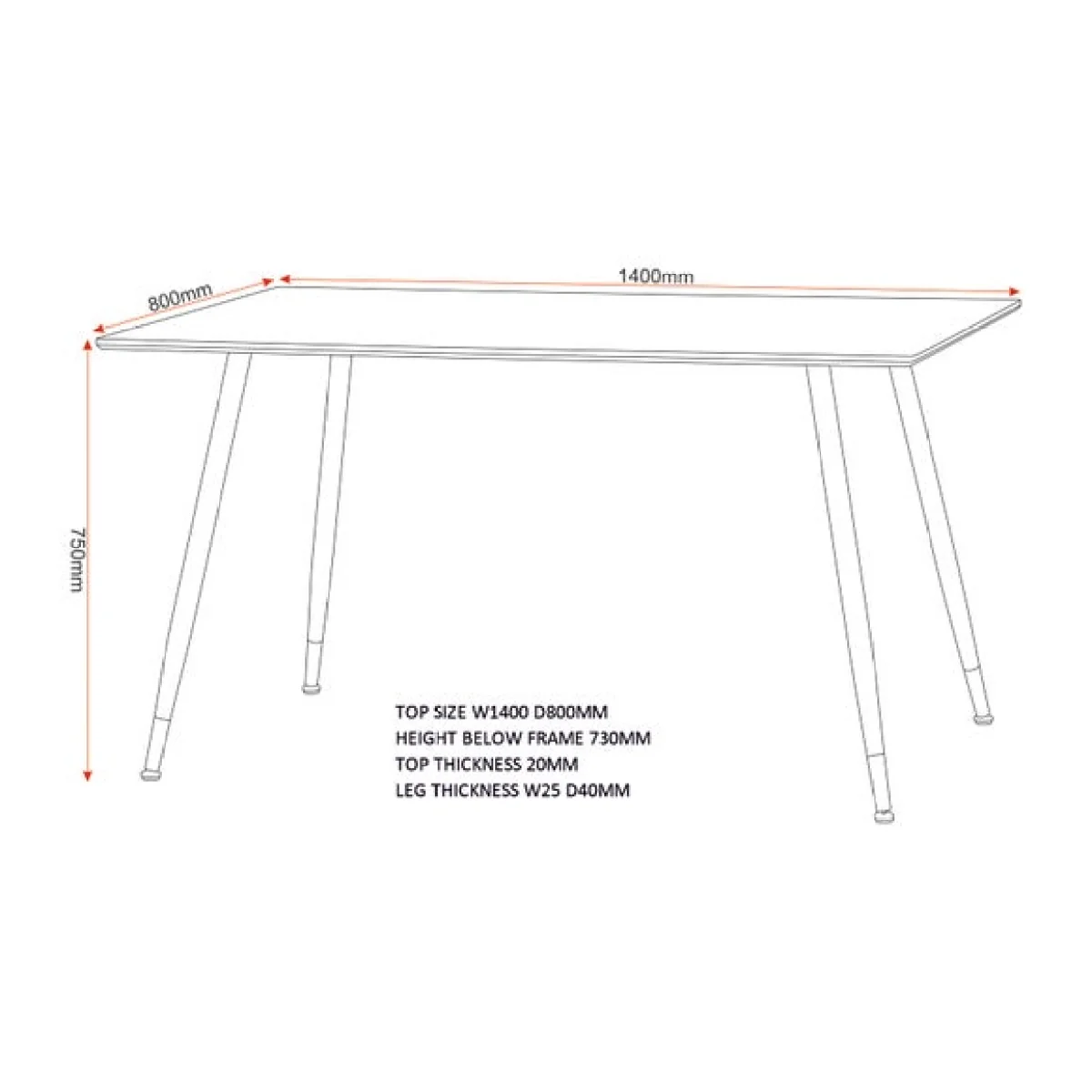 Hamilton & Avery 4 Seater Dining Table with 4 Dining Chairs – image 9
