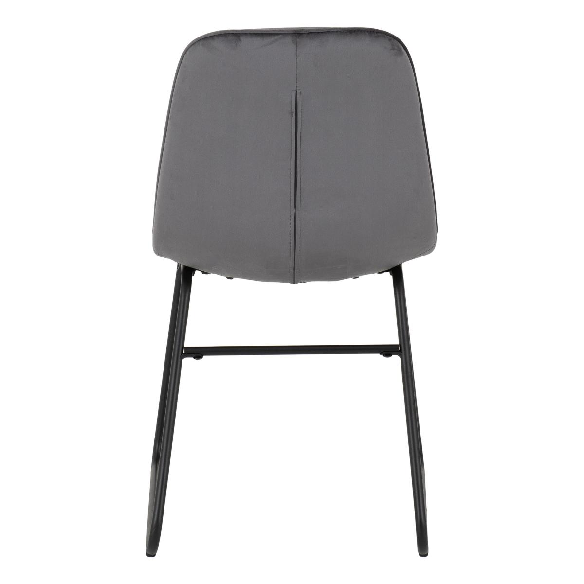 Quebec Wave Oak Effect Dining Table with 4 Lukas Grey Dining Chairs Grey – image 9