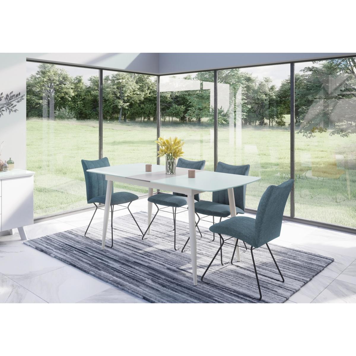 Ace Small Extending Dining Table and 4 Chairs - Grey – image 2