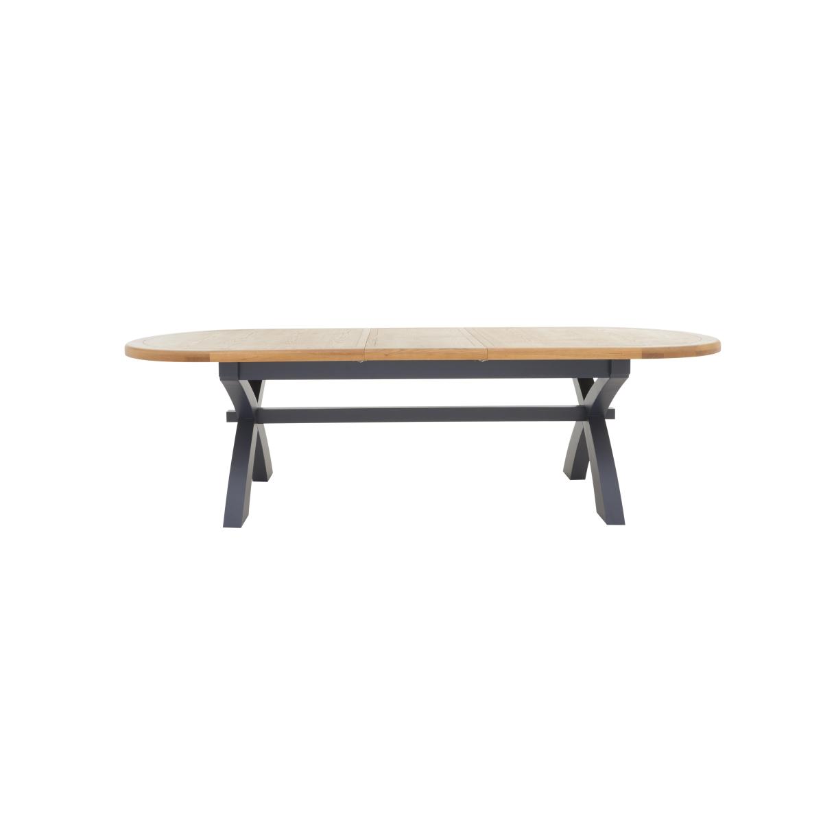 Hewitt Oval Extending Dining Table, 4 Slatted Chairs and 2 Upholstered Dining Chairs – image 6