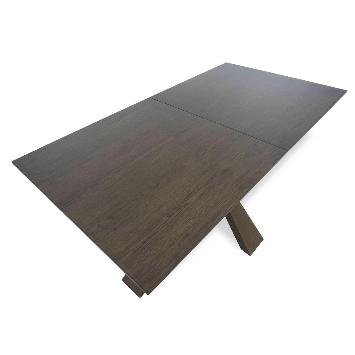 Saigon Extending Dining Table with Wooden Base and 4 Green Velvet Chairs - Forest – image 3