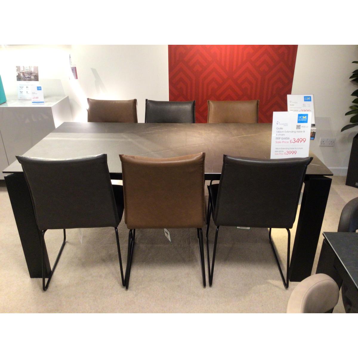 Connubia by Calligaris - Gate extending dining table with 6 chairs – image 2