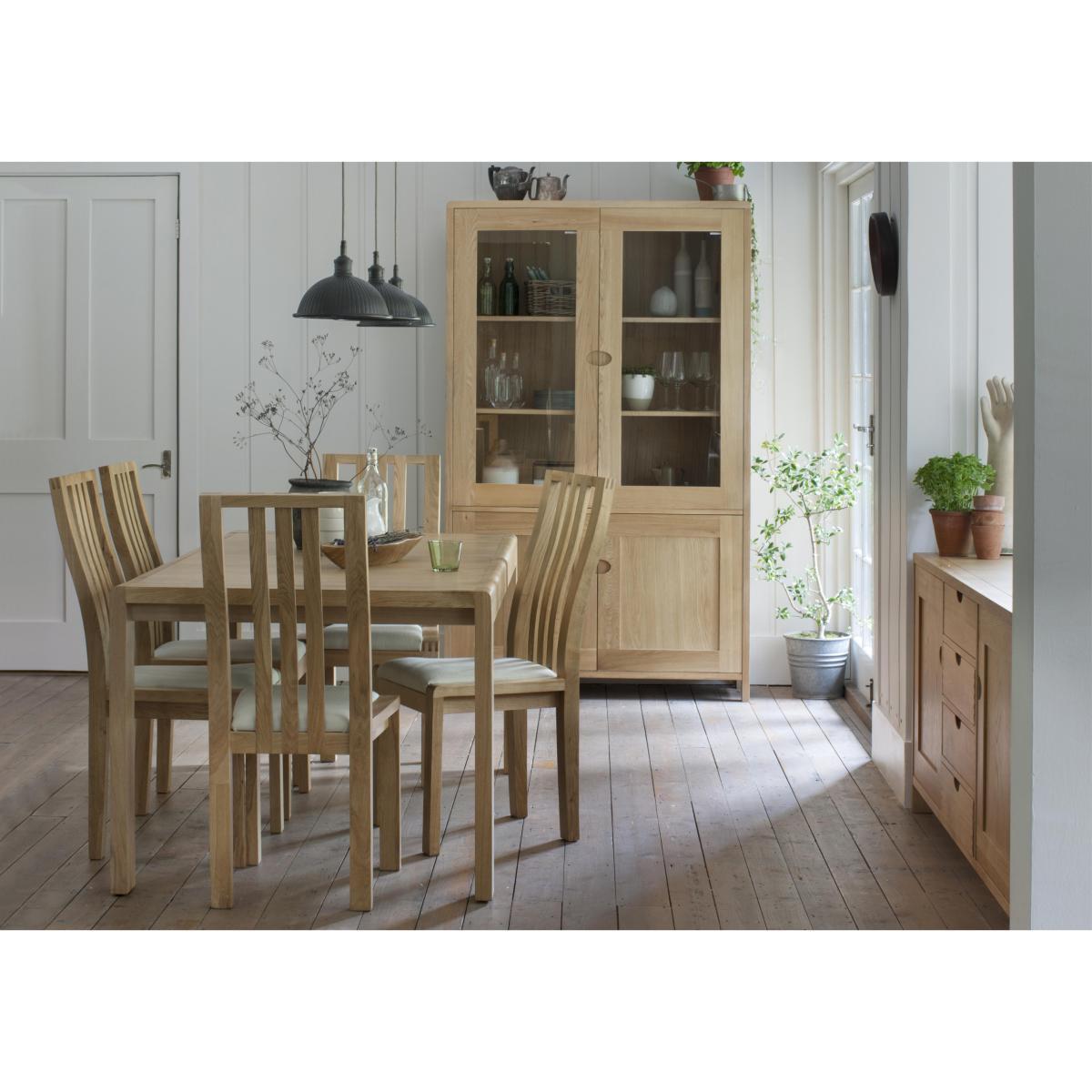 Ercol - Bosco Medium Extending Table and 4 Slatted Chairs - Brown – image 2