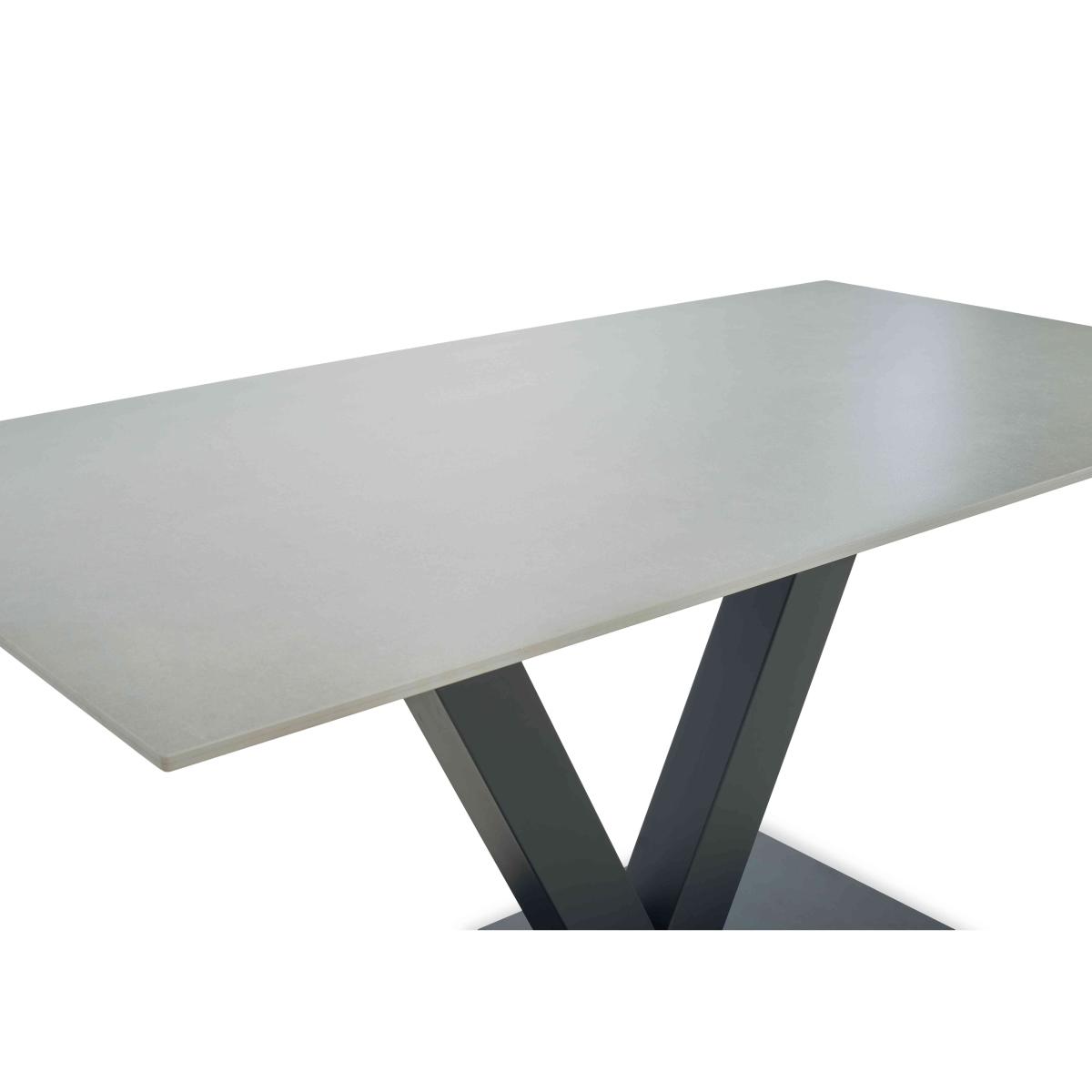 Ion Fixed Dining Table with 2 Faux Leather Low Benches - 135-cm - Light Brown – image 2