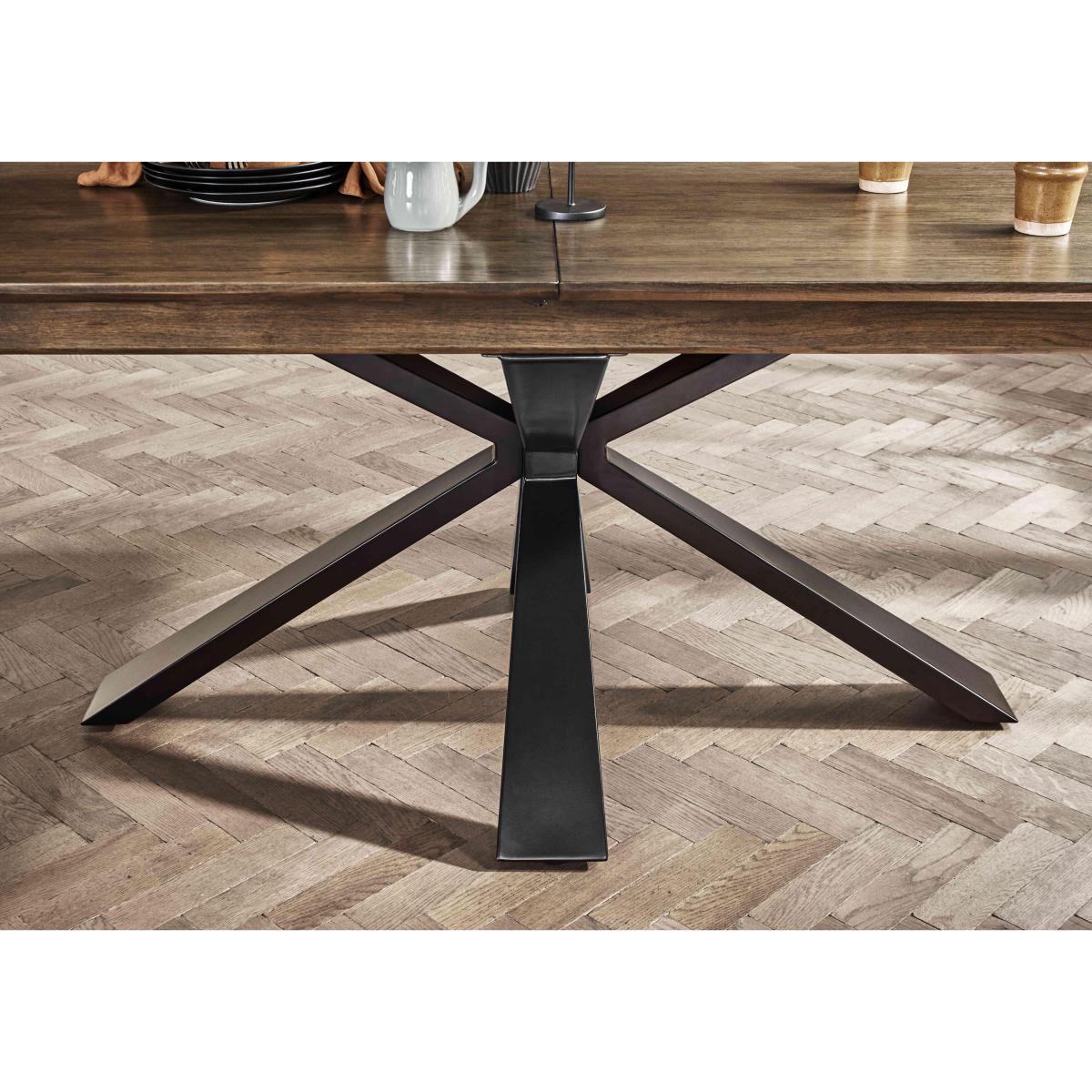 Saigon Extending Dining Table with Metal Base and 4 Taupe Velvet Chairs – image 6