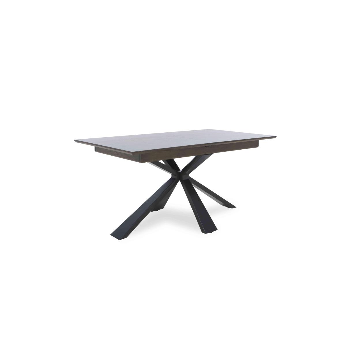 Saigon Extending Dining Table with Metal Base and 4 Taupe Velvet Chairs – image 8