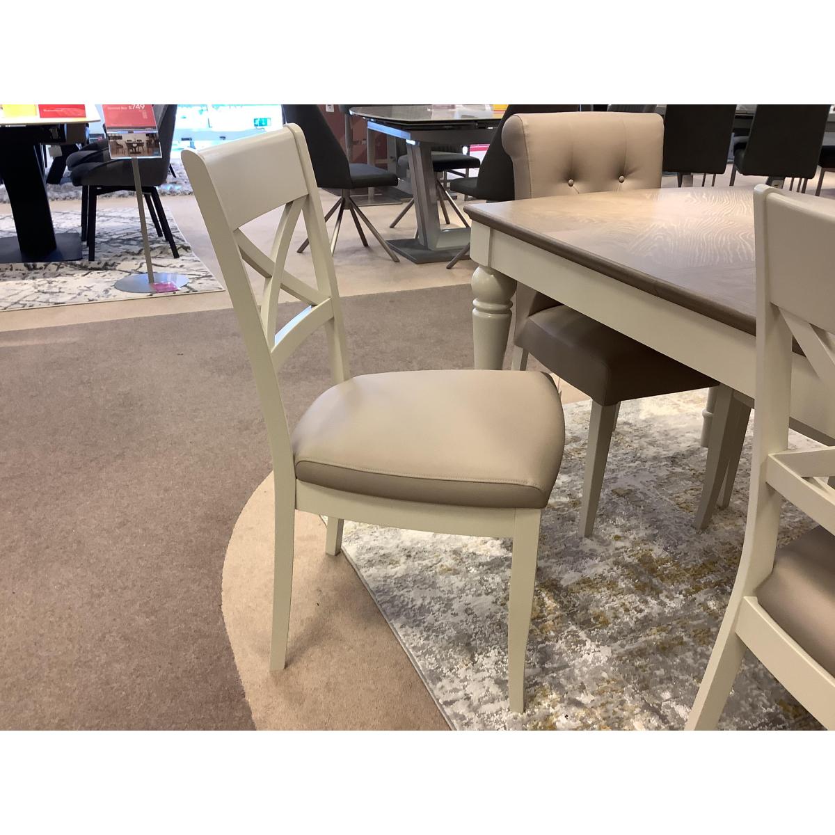 Annecy Extending Table, 4 Cross Back & 2 Upholstered Chairs – image 4