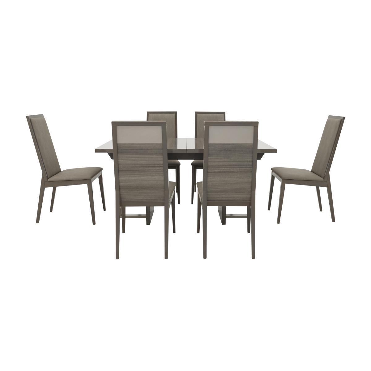 ALF - Movado Extending Dining Table and 6 Dining Chairs - 210-cm - Grey – image 1