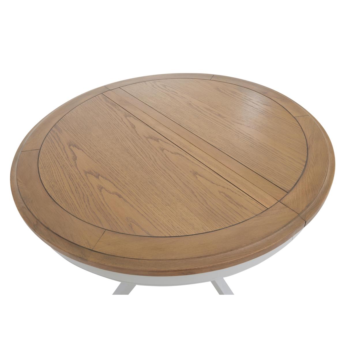 Furnitureland - Hamilton Round Extending Dining Table and 4 Button Back Chairs - Charcoal – image 3