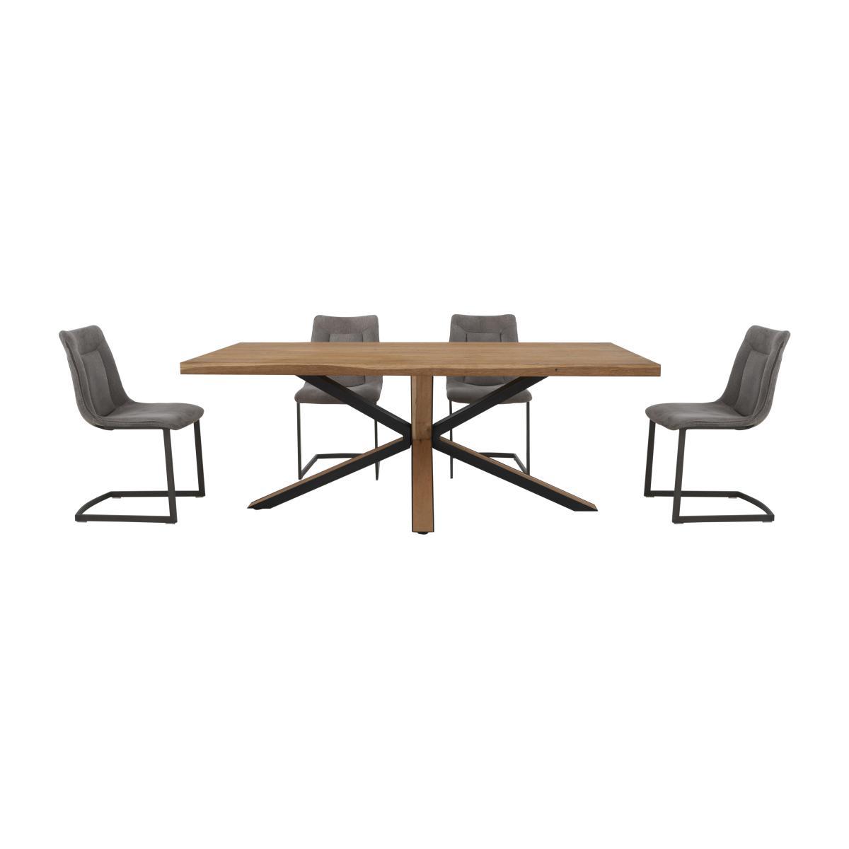Habufa - Detroit Starburst Leg Table and 4 Panay Chairs