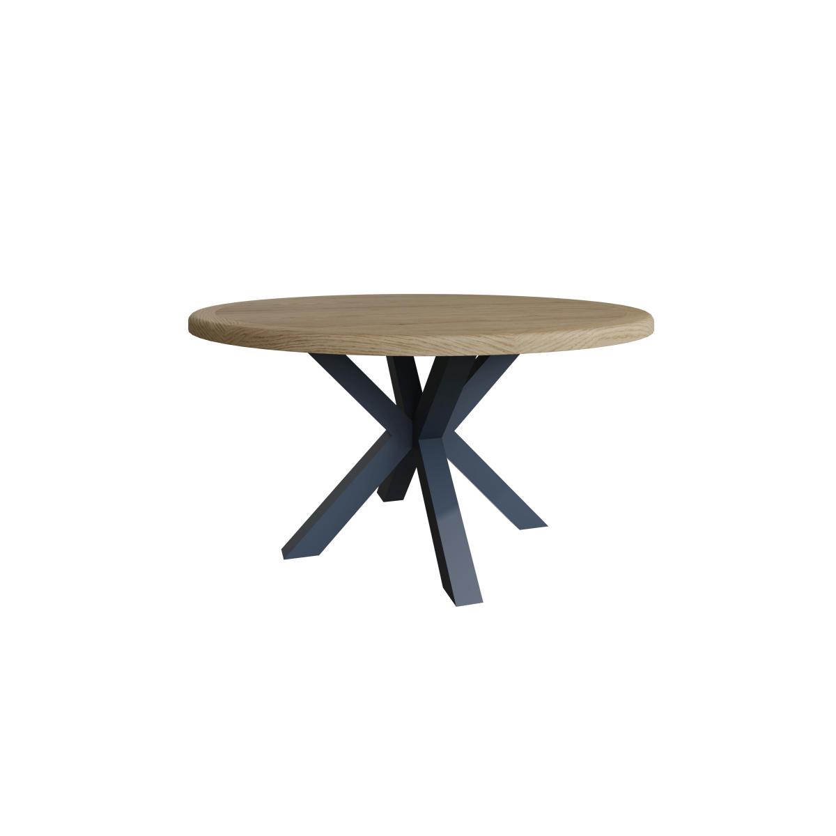 Hewitt Round Dining Table and 6 Slatted Dining Chairs – image 2