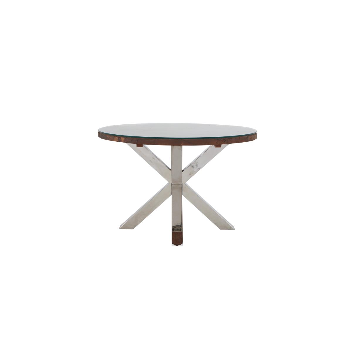 Chennai Round Dining Table with 4 Luxe Chairs - Grey/Taupe – image 2