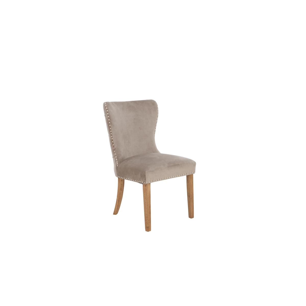 Chennai Round Dining Table with 4 Luxe Chairs - Grey/Taupe – image 4