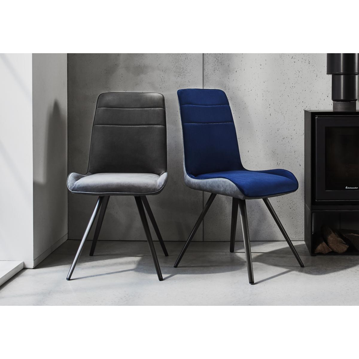 Samurai Extending Dining Table with White Stone Top and 4 Velvet Dining Chairs – image 3
