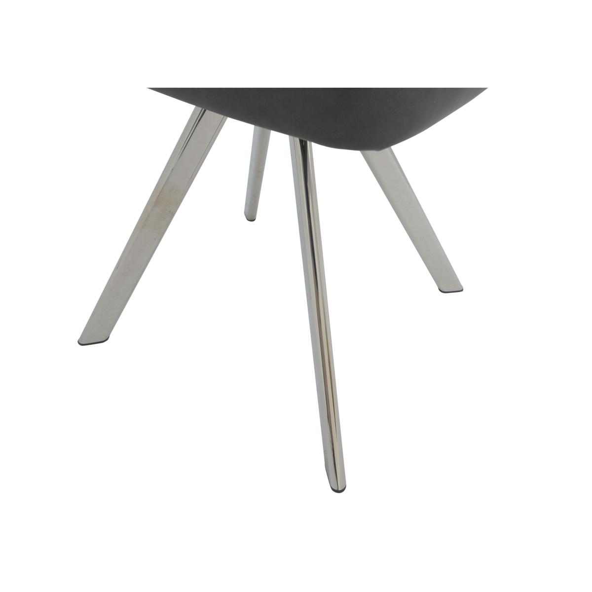 Vegas Extending Dining Table with 4 Faux Leather Swivel Dining Chairs Dining Set – image 11