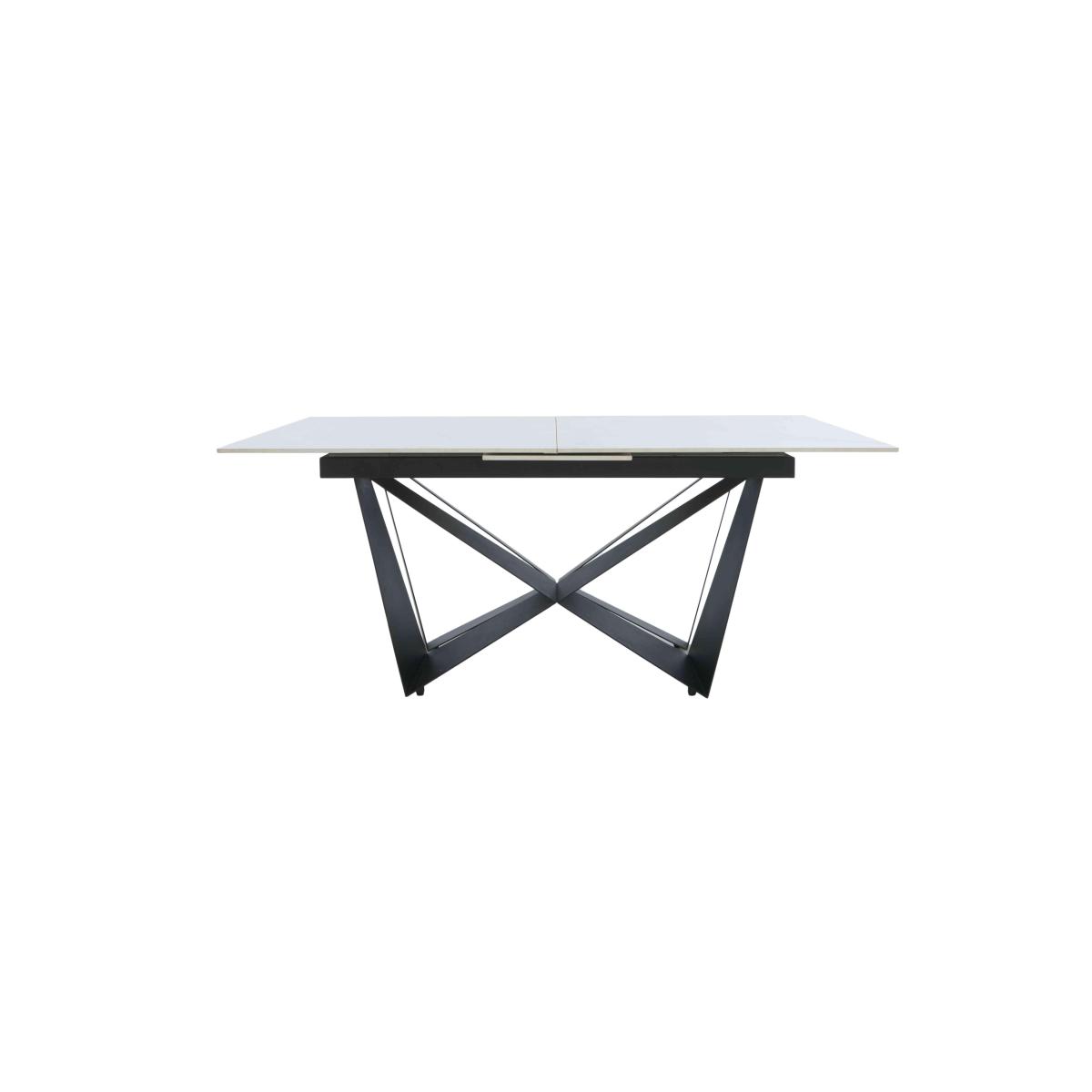 Marvel Black 160 cm Extending Dining Table and 6 Swivel Chairs - Silver – image 7