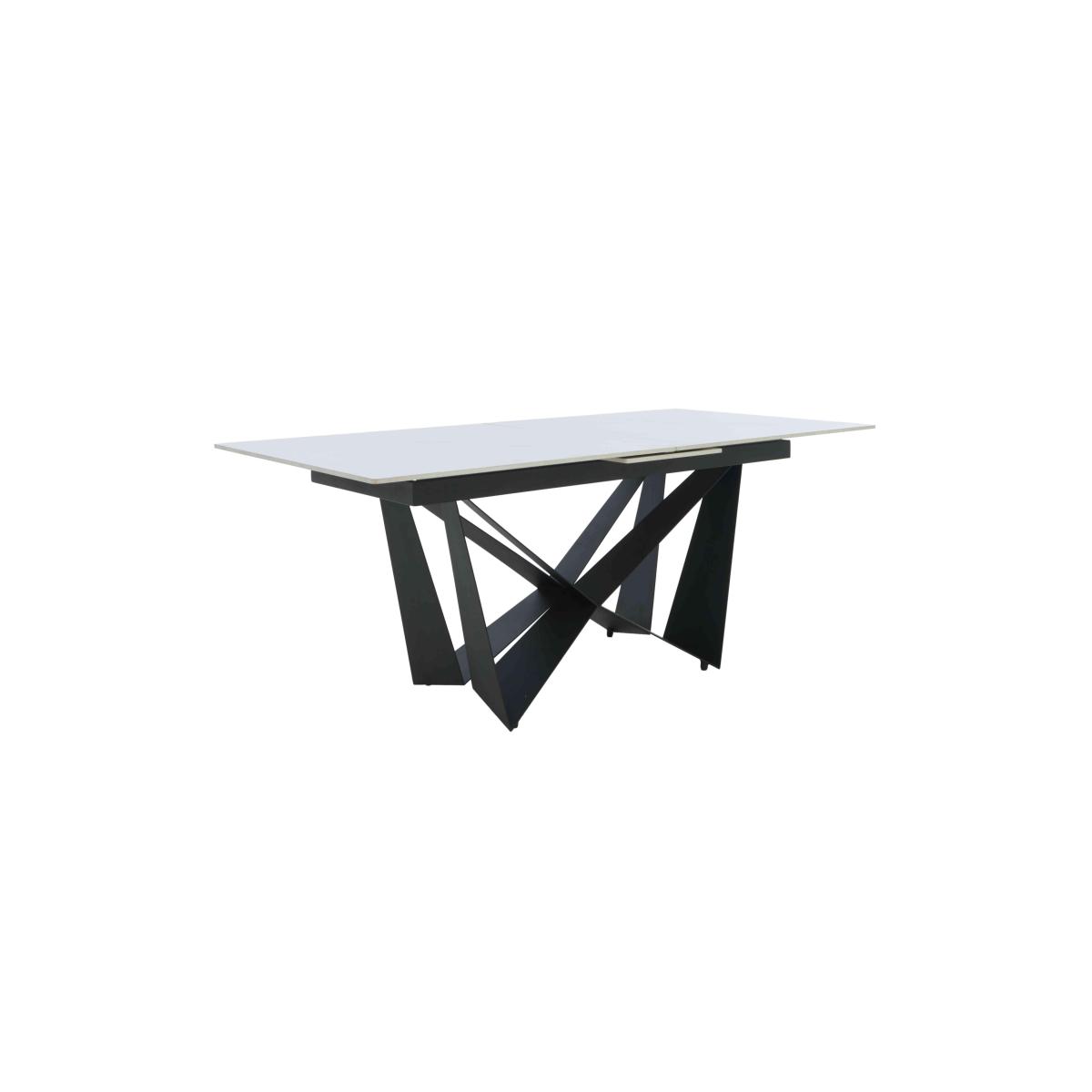 Marvel Black 160 cm Extending Dining Table and 6 Swivel Chairs - Silver – image 8